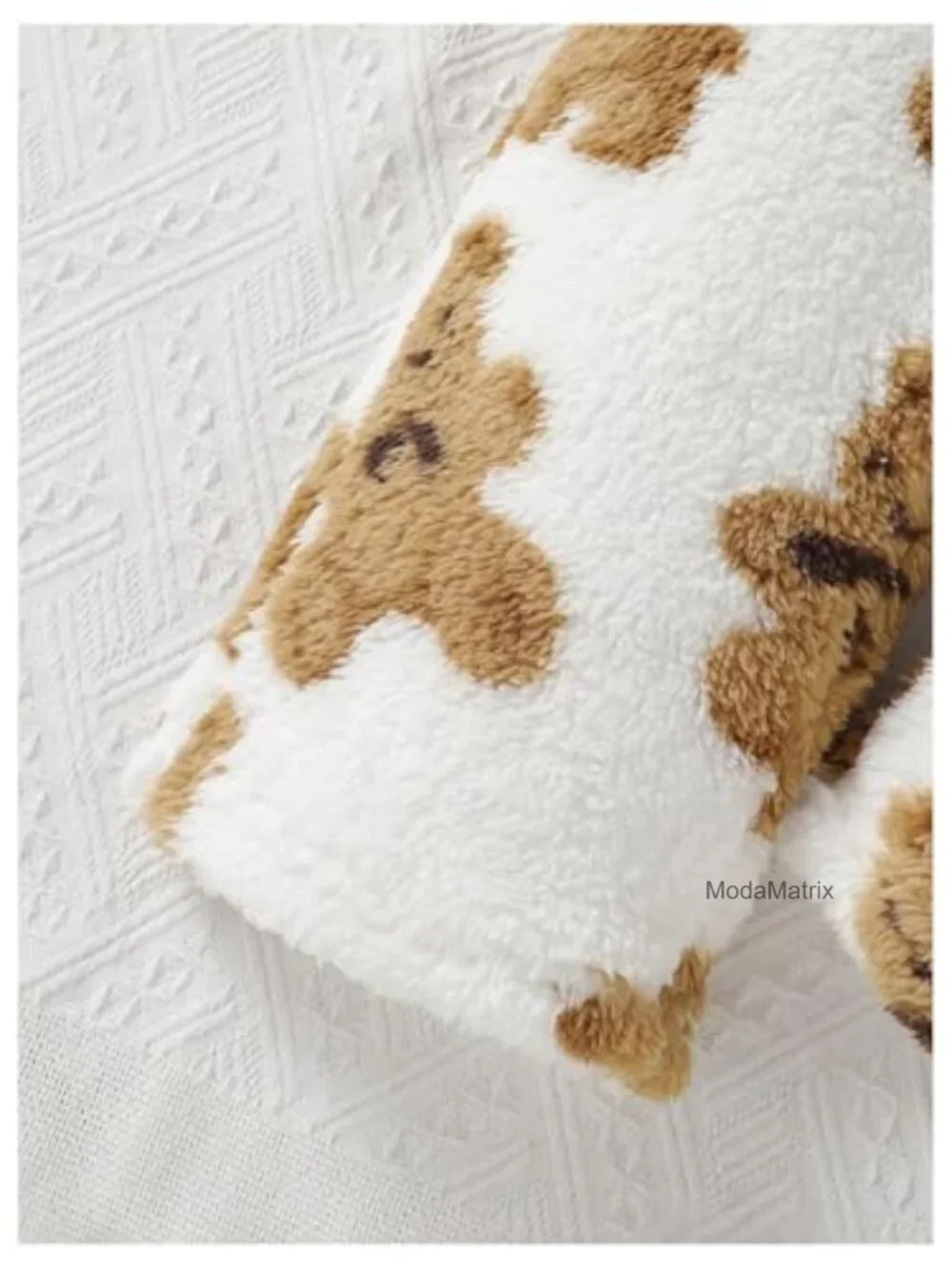Girls Fuzzy Teddy Bear Sweatpants Elastic Waist Baggy Winter Pants